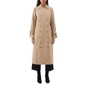 Toteme Beige Double-Breasted Trench Coat